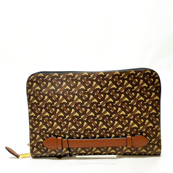 Burberry Clutch Bag Brown Pvc