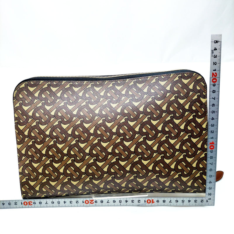 Burberry Clutch Bag Brown Pvc