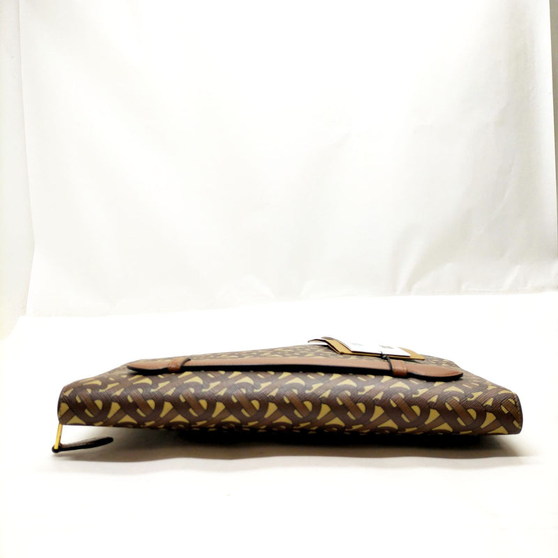 Burberry Clutch Bag Brown Pvc