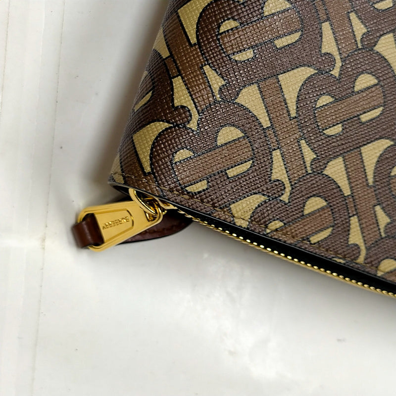 Burberry Clutch Bag Brown Pvc