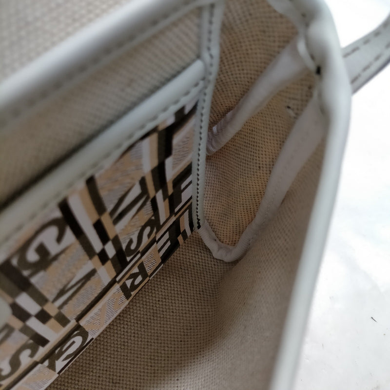 Ferragamo Hand Bag Beige Pvc