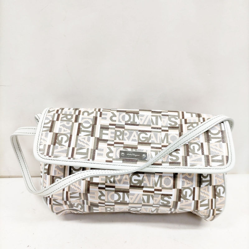 Ferragamo Hand Bag Beige Pvc