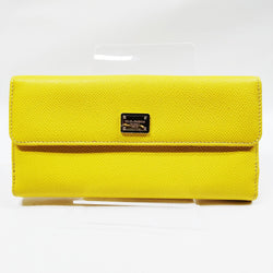 Dolce&Gabbana Long Wallet Yellow Leather