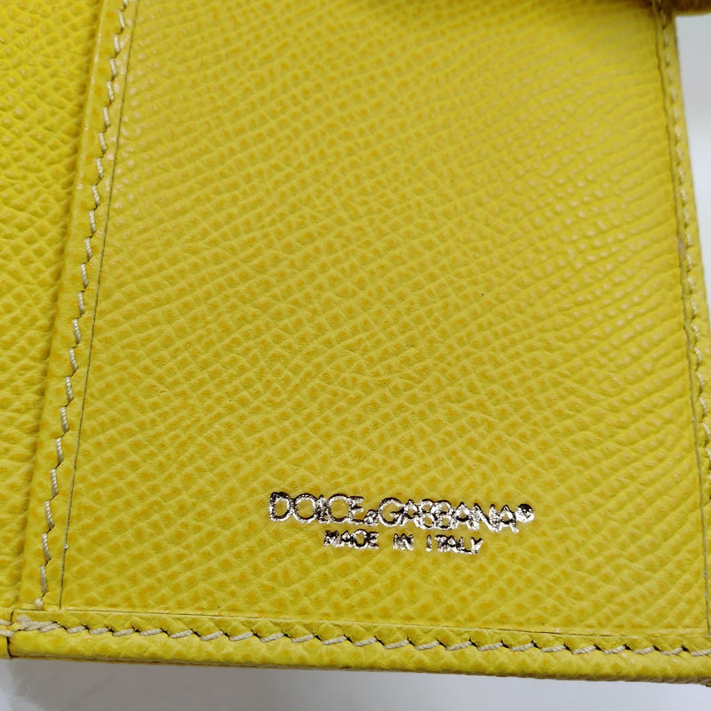 Dolce&Gabbana Long Wallet Yellow Leather