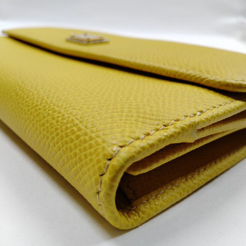 Dolce&Gabbana Long Wallet Yellow Leather