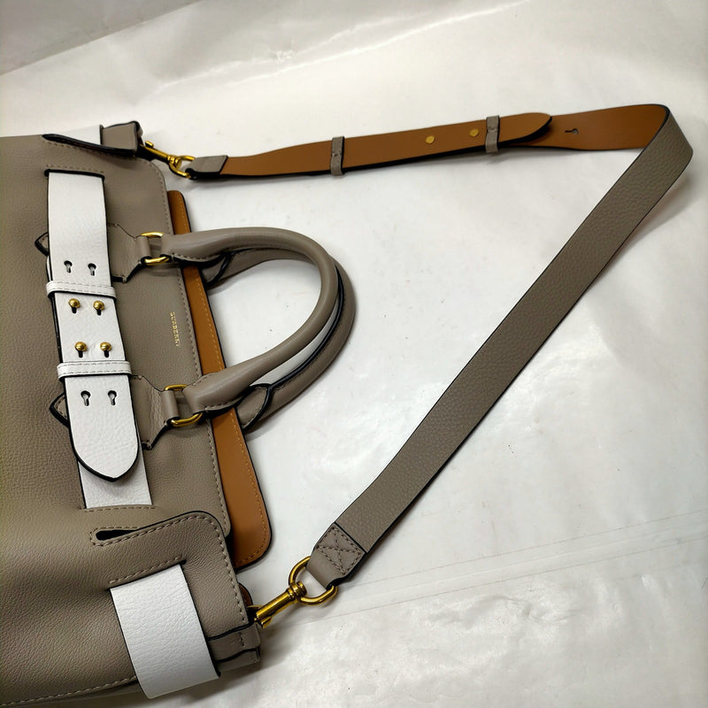 Burberry Tote Bag Beige Leather