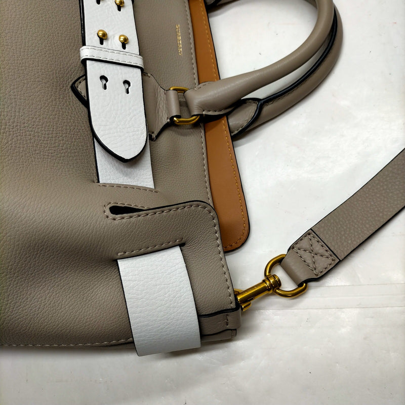Burberry Tote Bag Beige Leather