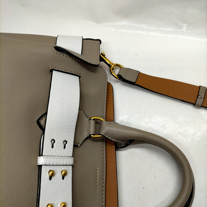 Burberry Tote Bag Beige Leather