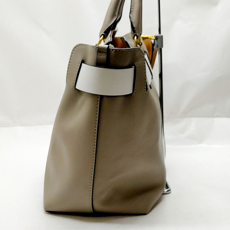 Burberry Tote Bag Beige Leather