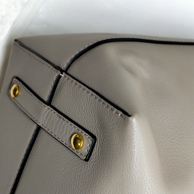 Burberry Tote Bag Beige Leather