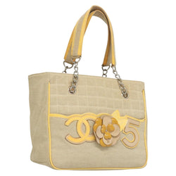 Chanel Camelia Choco Bar Hand Bag Canvas