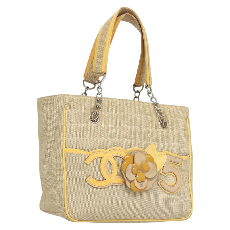 Chanel Camelia Choco Bar Hand Bag Canvas