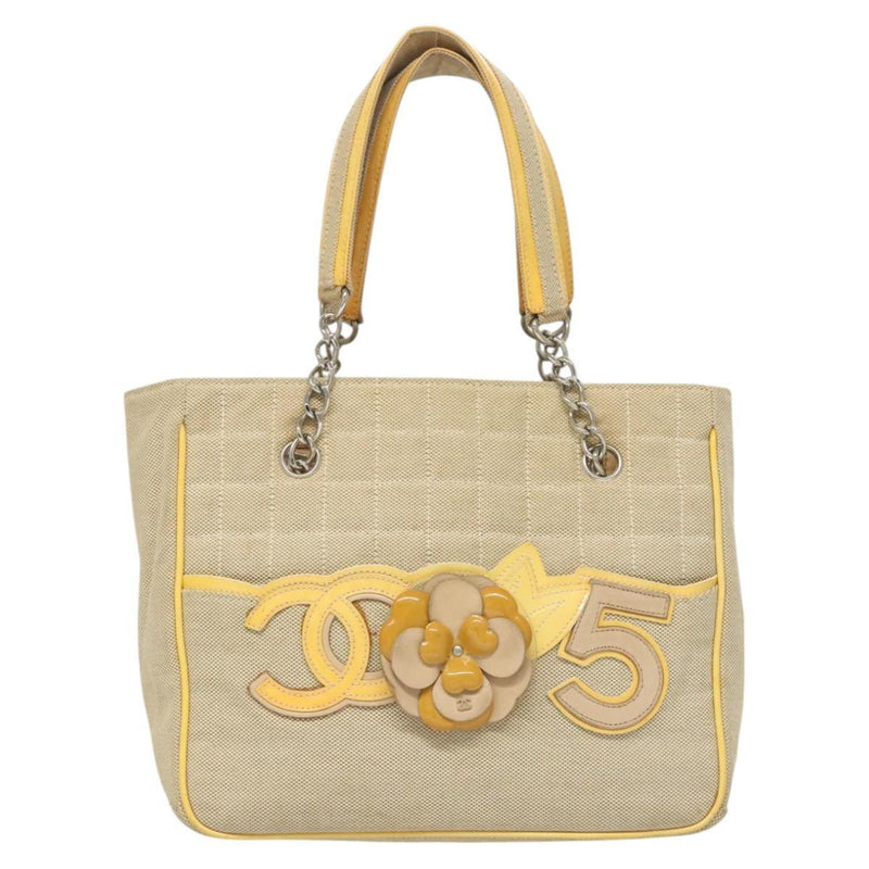 Chanel Camelia Choco Bar Hand Bag Canvas