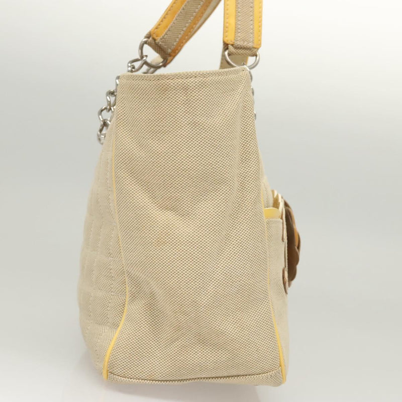 Chanel Camelia Choco Bar Hand Bag Canvas