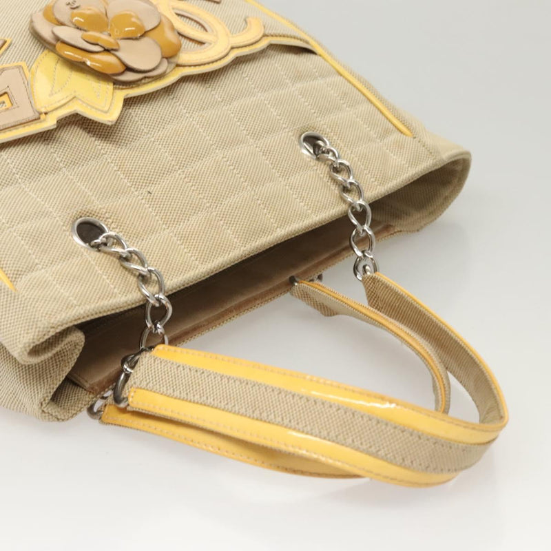 Chanel Camelia Choco Bar Hand Bag Canvas