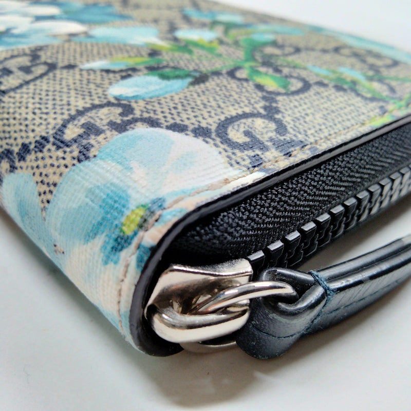 Gucci Long Wallet Navy Blue Pvc