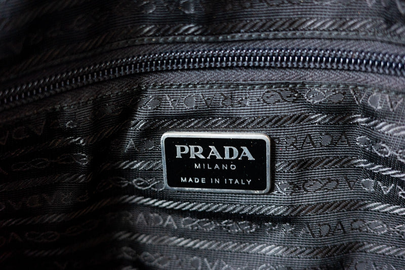 Prada Tote Handbag Nylon Tessuto Padlock