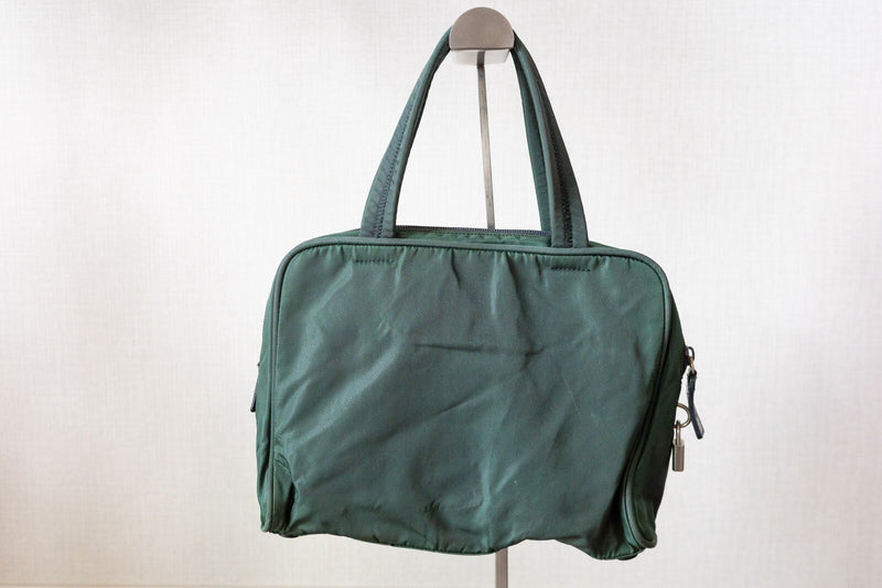 Prada Tote Handbag Nylon Tessuto Padlock