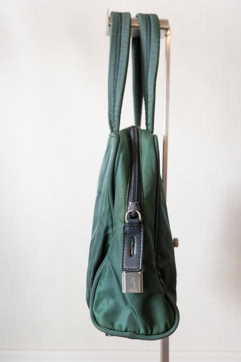 Prada Tote Handbag Nylon Tessuto Padlock