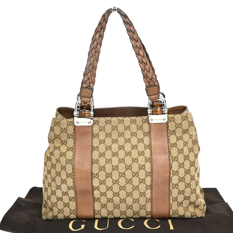 Gucci Logo Gg Pattern Shoulder Tote Bag