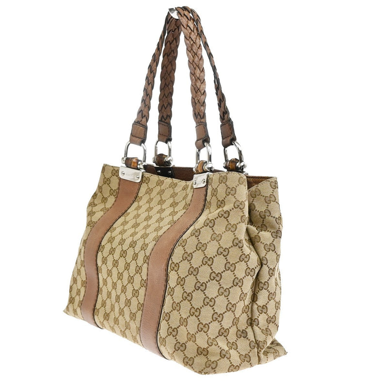 Gucci Logo Gg Pattern Shoulder Tote Bag