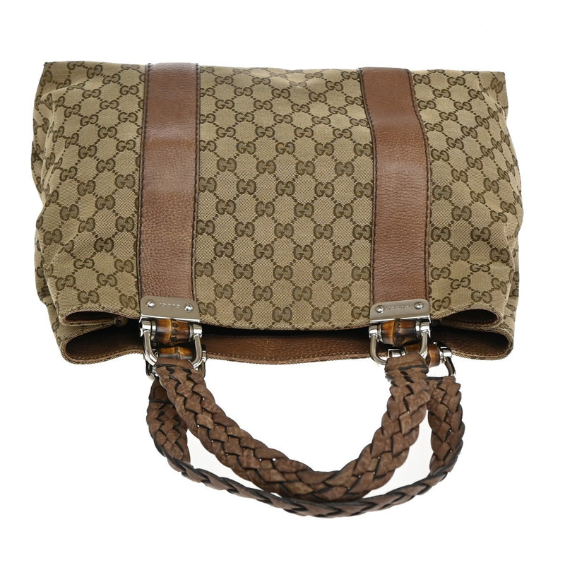 Gucci Logo Gg Pattern Shoulder Tote Bag