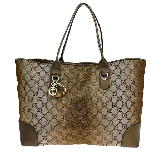 Gucci Logo Heart Bit Gg Bamboo Shoulder