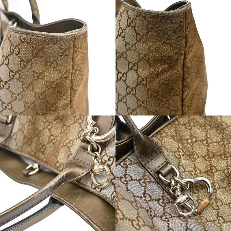 Gucci Logo Heart Bit Gg Bamboo Shoulder