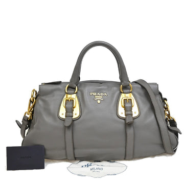 Prada Logo 2Way Shoulder Hand Bag Soft