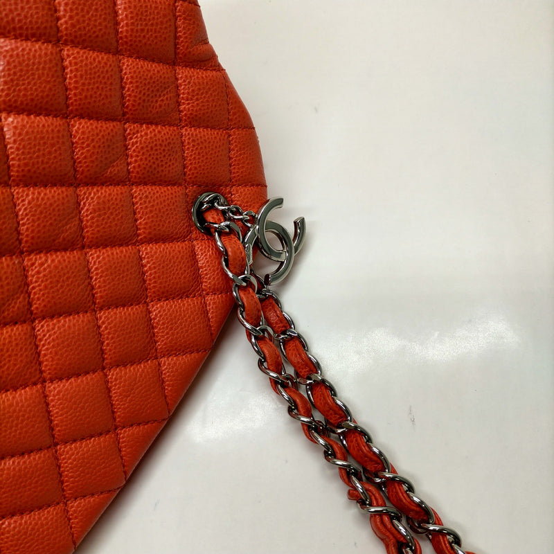 Chanel Shoulder Bag Orange Caviarskin