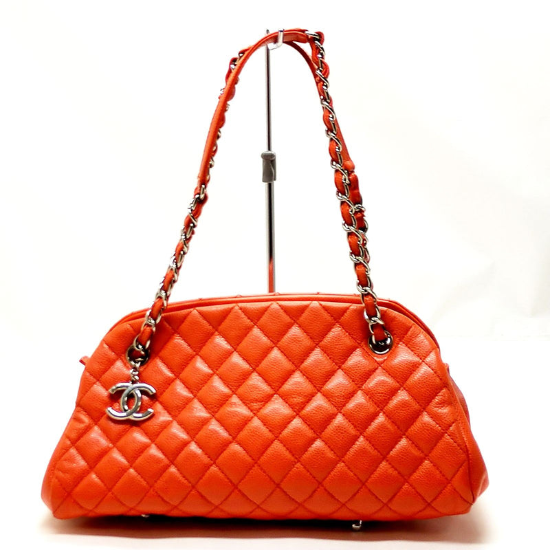 Chanel Shoulder Bag Orange Caviarskin