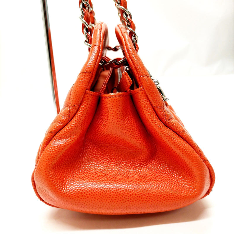 Chanel Shoulder Bag Orange Caviarskin