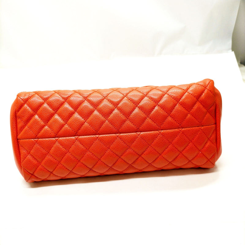 Chanel Shoulder Bag Orange Caviarskin