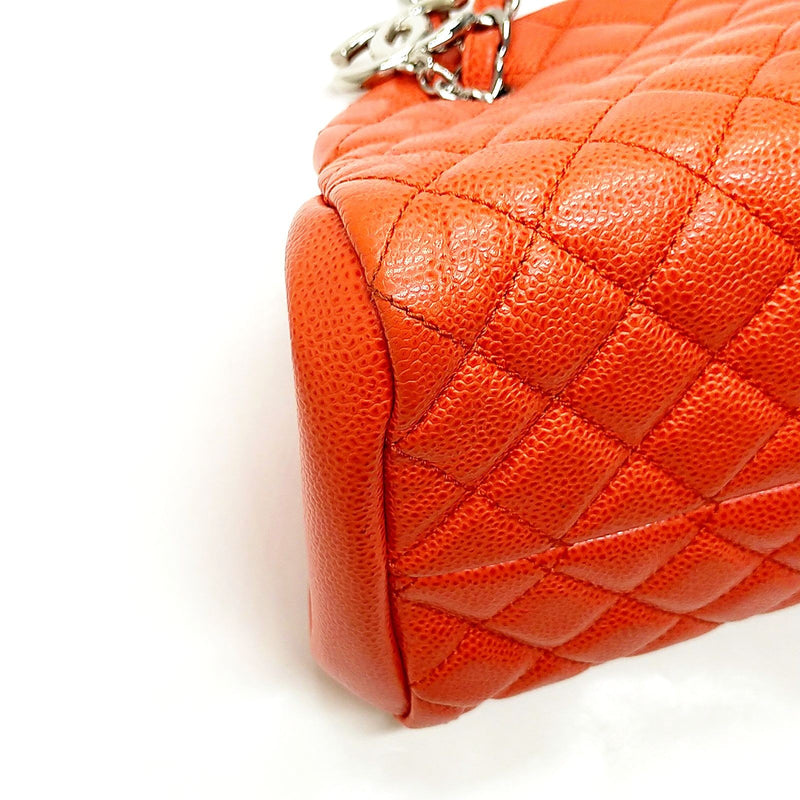 Chanel Shoulder Bag Orange Caviarskin