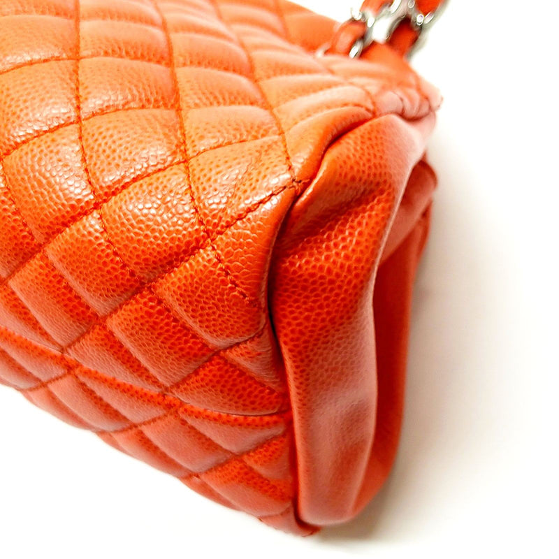 Chanel Shoulder Bag Orange Caviarskin