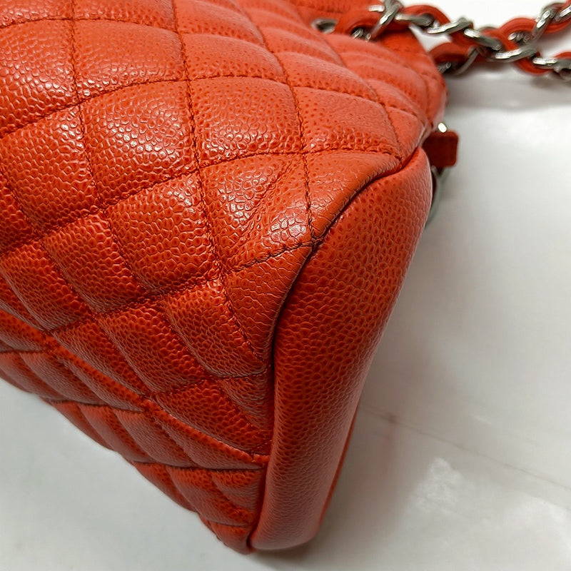 Chanel Shoulder Bag Orange Caviarskin