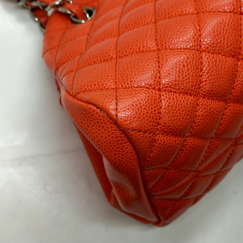 Chanel Shoulder Bag Orange Caviarskin