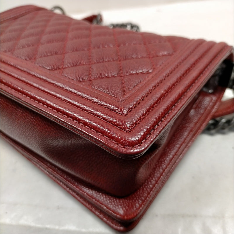 Chanel Shoulder Bag Red Caviarskin
