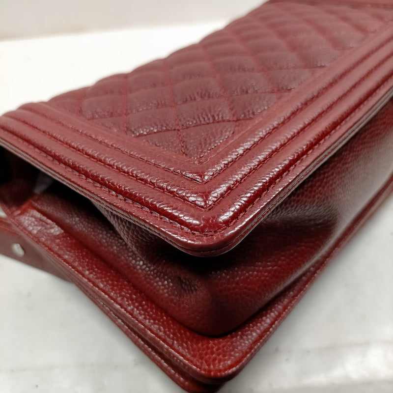 Chanel Shoulder Bag Red Caviarskin