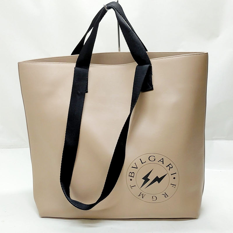 Bvlgari Tote Bag Brown Leather