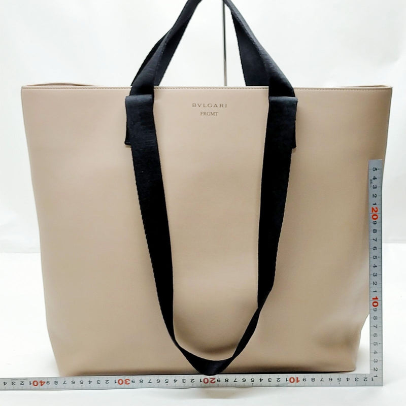 Bvlgari Tote Bag Brown Leather