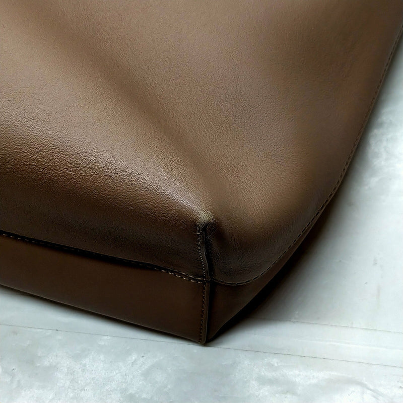 Bvlgari Tote Bag Brown Leather