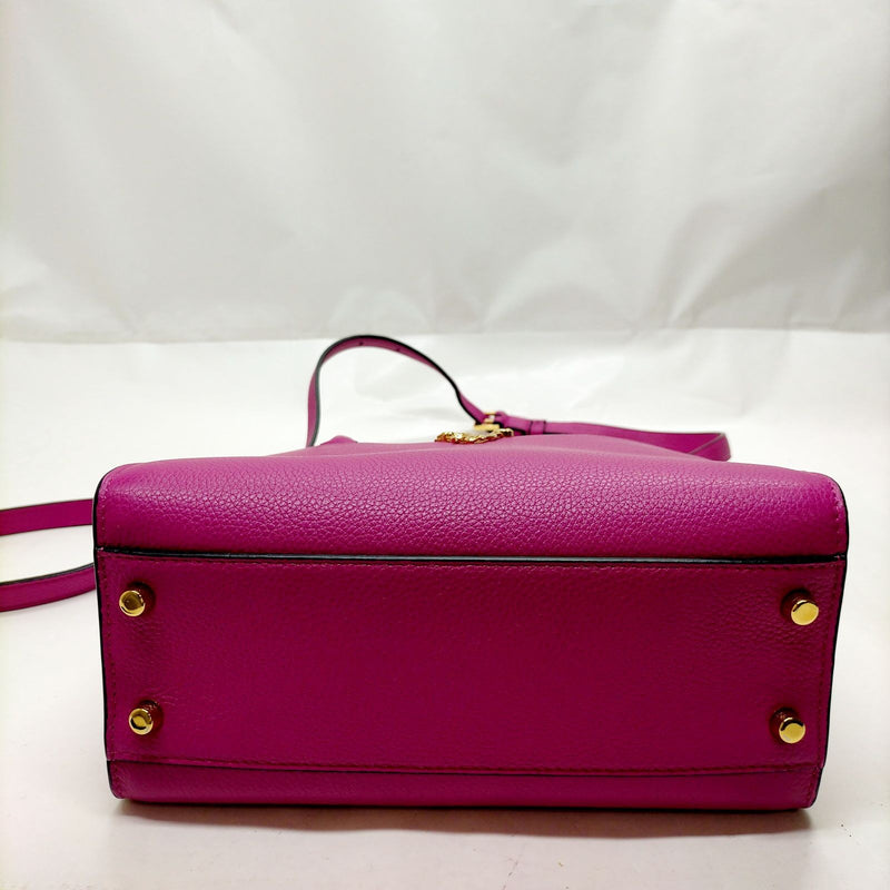 Versace Hand Bag Purple Leather