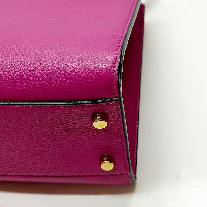 Versace Hand Bag Purple Leather