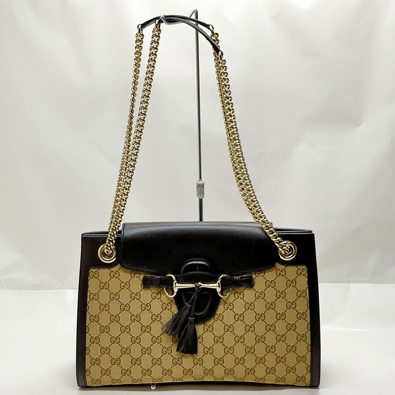 Gucci Tote Bag Brown Canvas