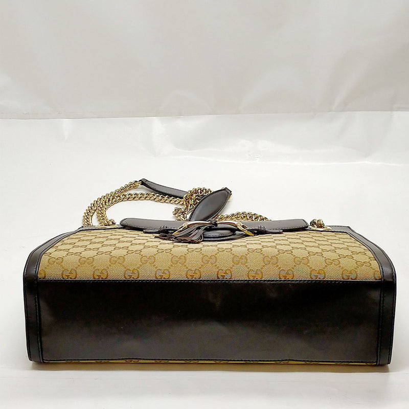 Gucci Tote Bag Brown Canvas