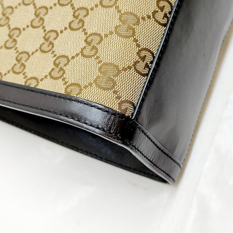Gucci Tote Bag Brown Canvas