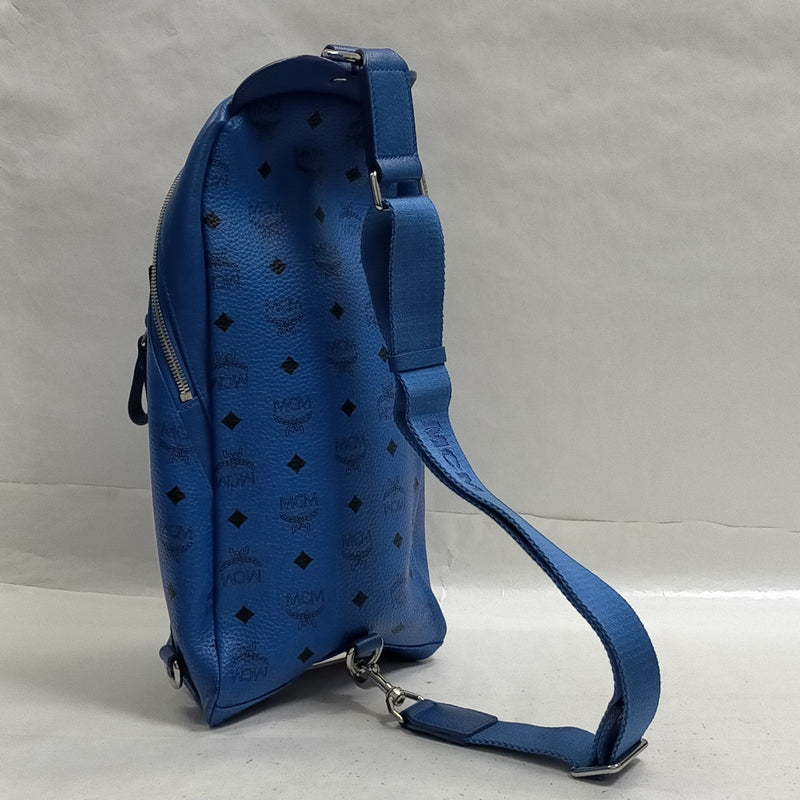 Mcm Backpack Bag Blue Pvc