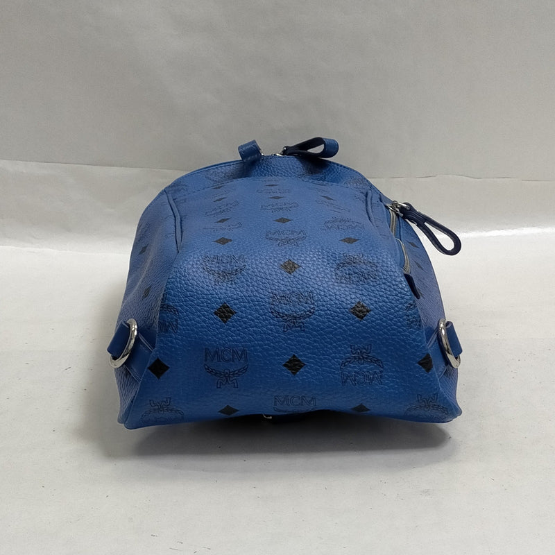Mcm Backpack Bag Blue Pvc
