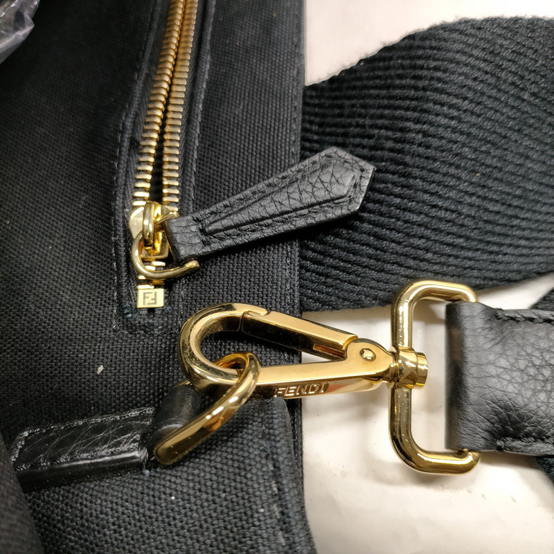 Fendace Tote Bag Versace Black Canvas